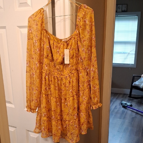 Maimi Dresses & Skirts - 5/$25- NWT-Maimi  Long Sleeve Dress with Ruffled Tie Front